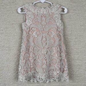 TADASHI SHOJI Girls Dress 2T Honeysuckle Flower Girl Corded Lace‎ Pink Bridal